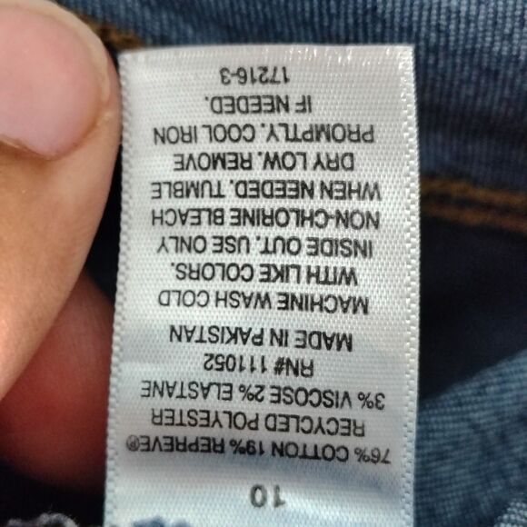 BOLD Elements Womens Size 10 Blue Solid Cut to Curve Skinny Jeans - Picture 7 of 12